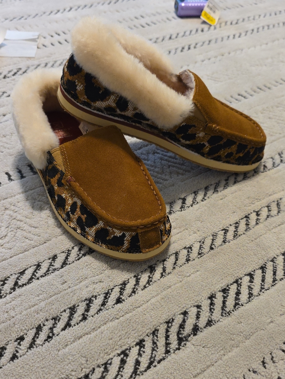NWT Twisted X Camel/Tan Suede Shearling Mule Slippers Size 6.5
